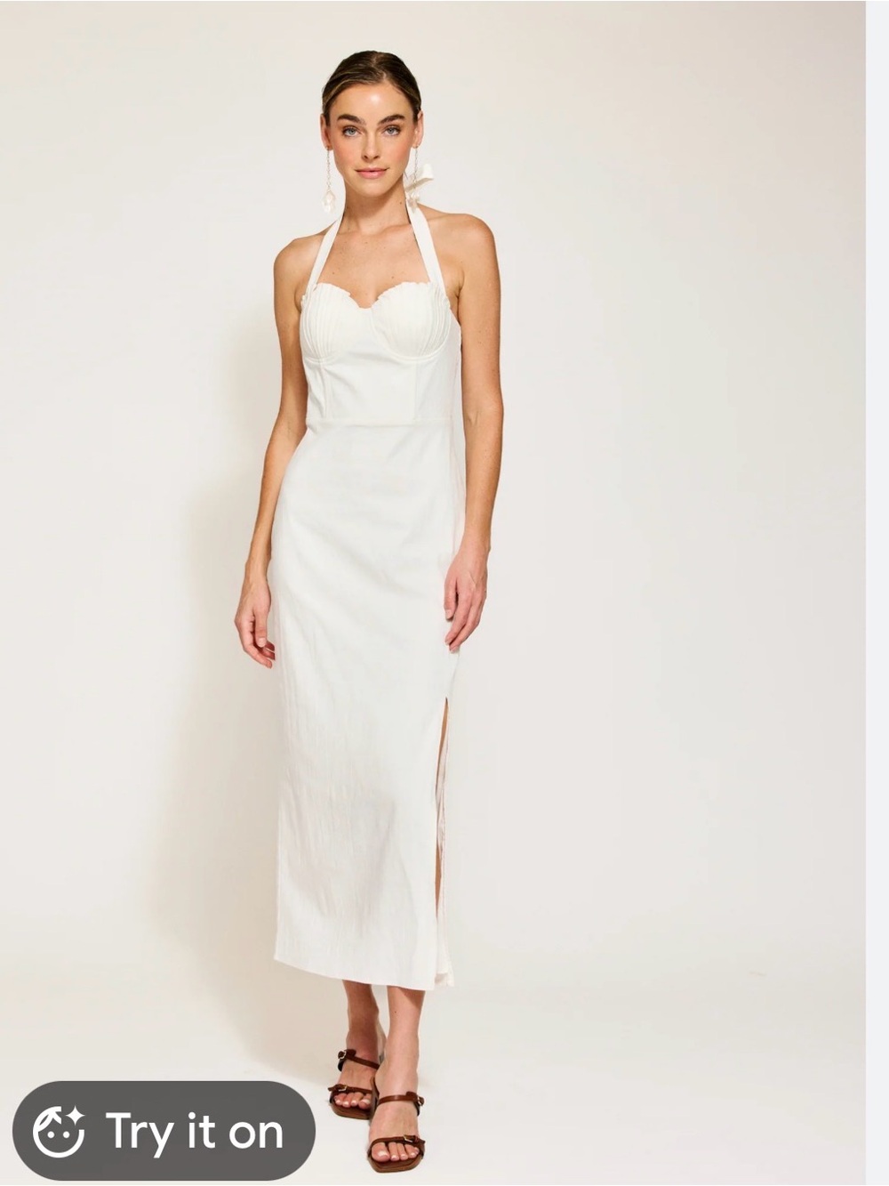Line & Dot Fable Maxi Dress Classic White Sz M